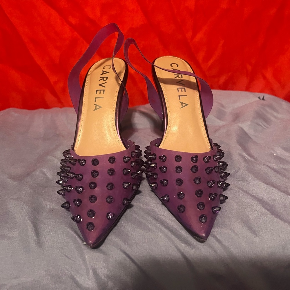 Carvela slingback jelly spiked pump